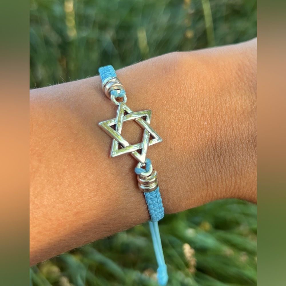 NEW✡️Handmade Adjustable Jewish Star of David Braided bracelet